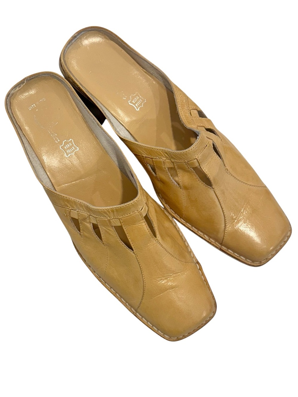 Italian Leather Slip-On Mules in Tan - EU 40 US 9.5 - Picture 7 of 7
